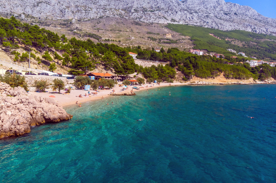 Beautiful pebble beaches in walking distance from the property