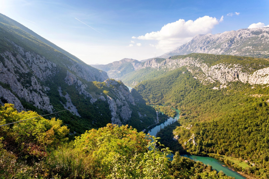 Zip line above canyon of Cetina river, 45min from the villa.