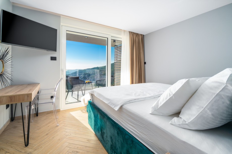 Bedroom No4 oriented south-west with views on town Split