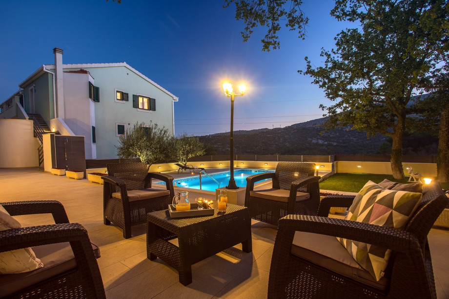 Comfortable lounge area for relaxing by night
