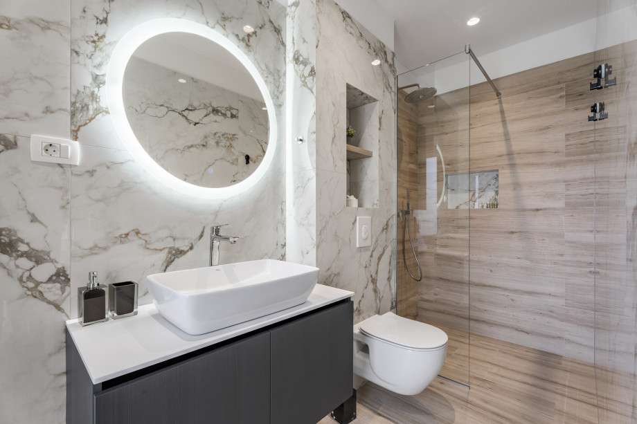 Ensuite bathroom No 1 with shower, (attached to Bedroom No 1)