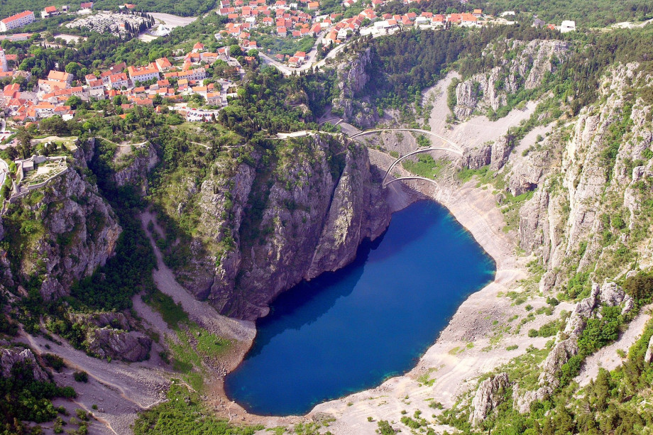 Natural phenomenon Blue Lake in Imotski (10km far)