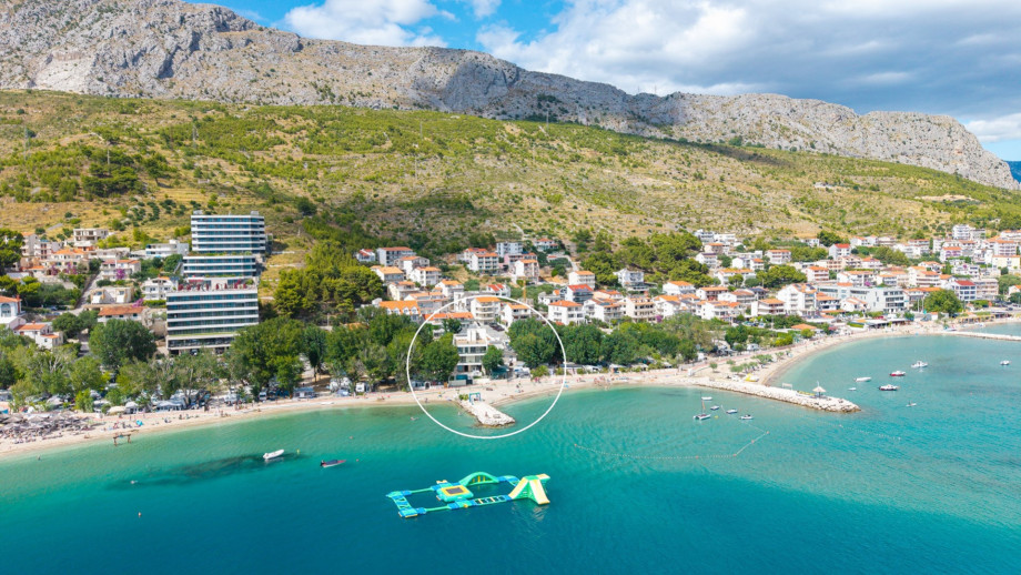 Location of Villa Erce in Duće, 2.5km from the small Mediterranean town of Omiš