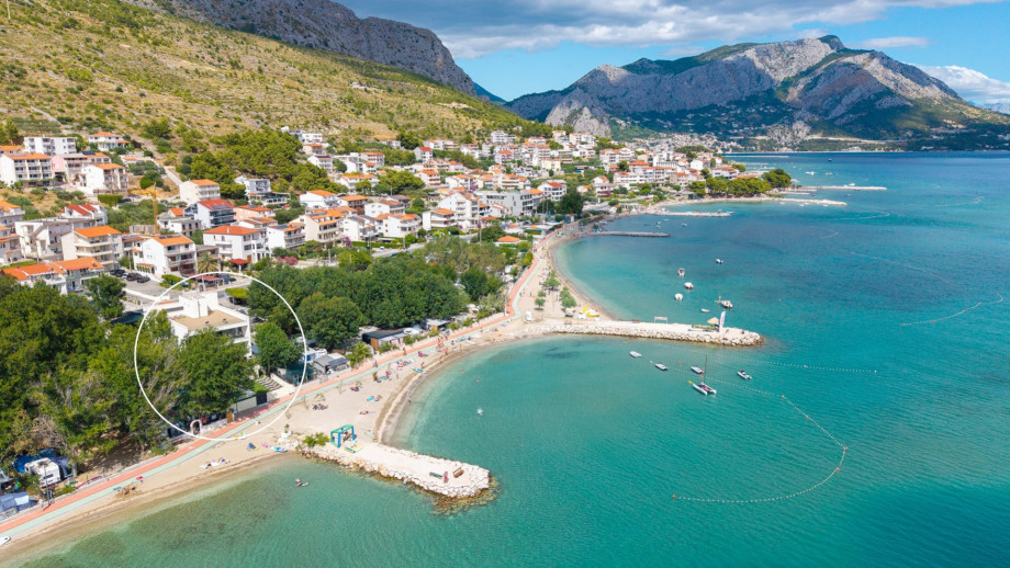 Location of Villa Erce in Duće, 2.5km from the small Mediterranean town of Omiš