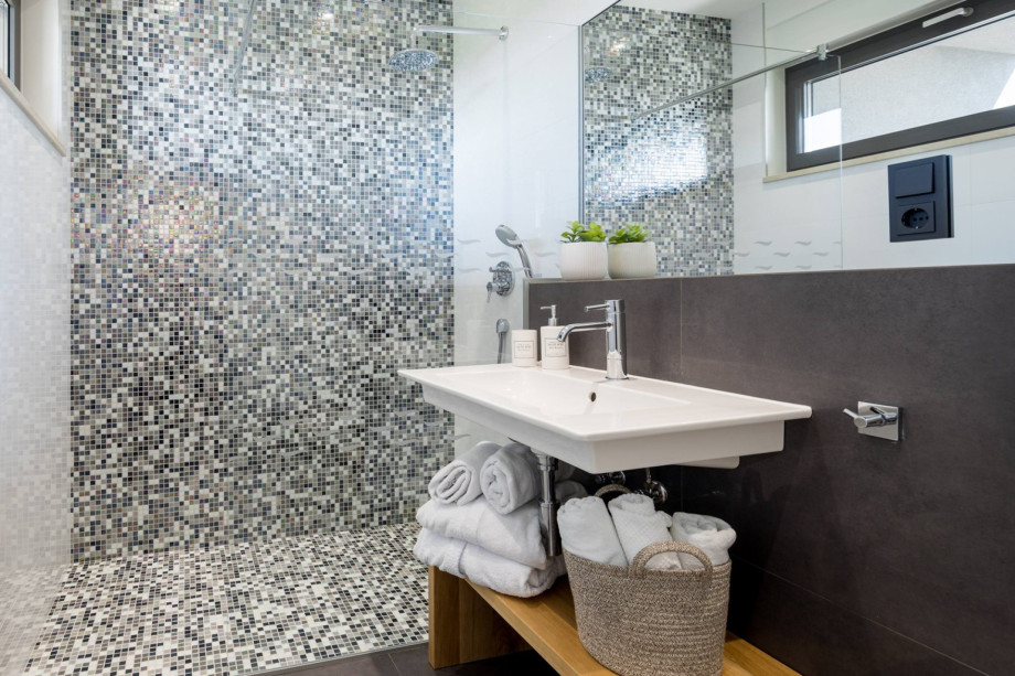 Ensuite bathroom in Bedroom No2 with bathtub and shower