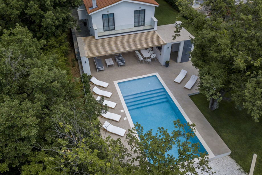 View from above, Villa Ventura property on 930 sqm plot