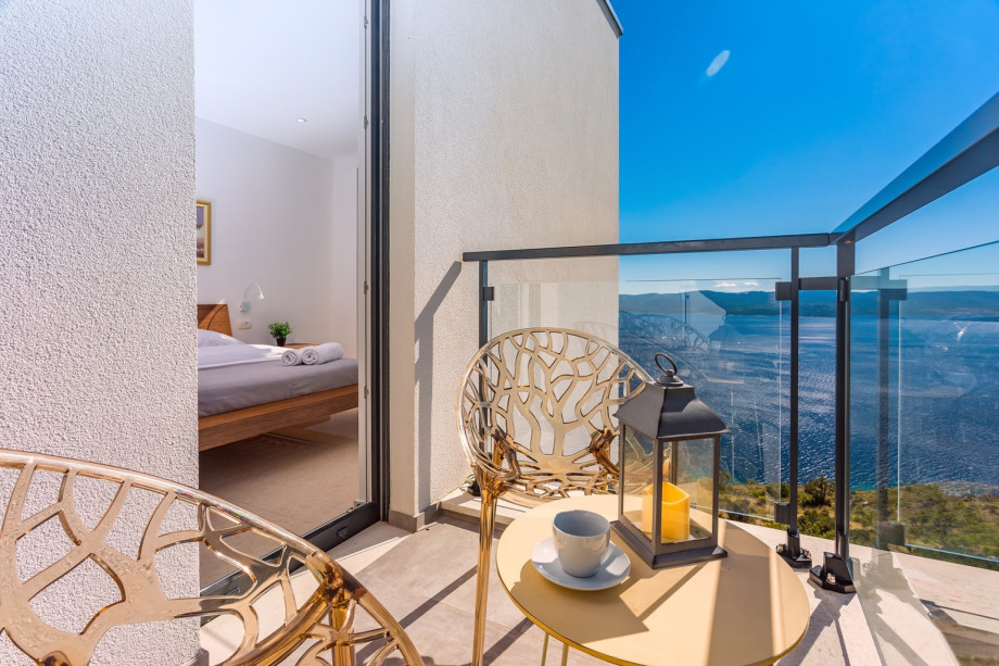 Balcony with opened sea and  Island views