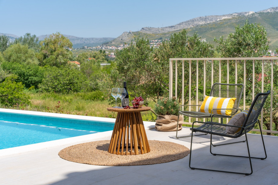 The outdoor area is made for lounging and enjoying
