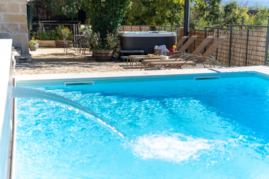 The outdoor of Villa Little Arya offers a Heated, private swimming pool 8.5m x 4.6m.