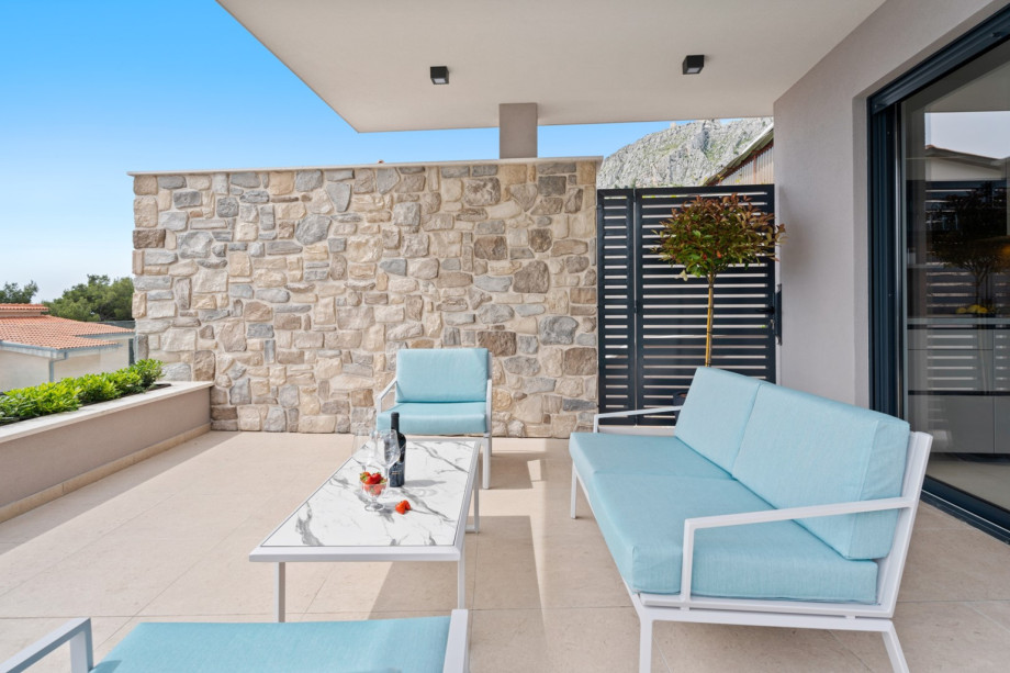 Villa Una  offers a lounge corner in front of the kitchen